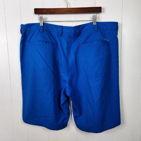 Izod Mens Flat Front Stretch Active Shorts 10" Blue Golf Golfing Size 42 Travel - Picture 2 of 8